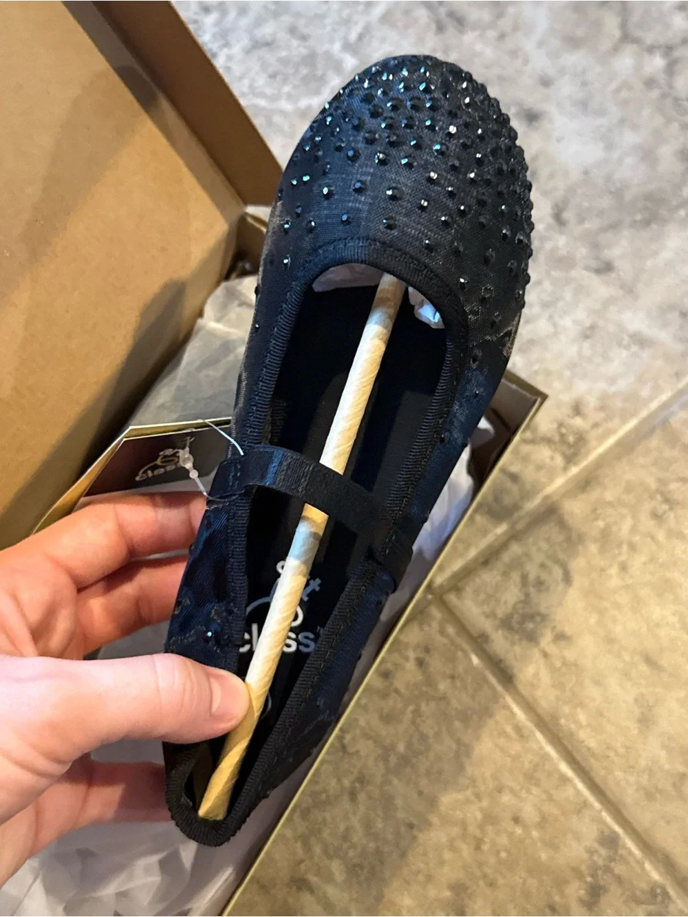 💝art class kids Black Sybil flats